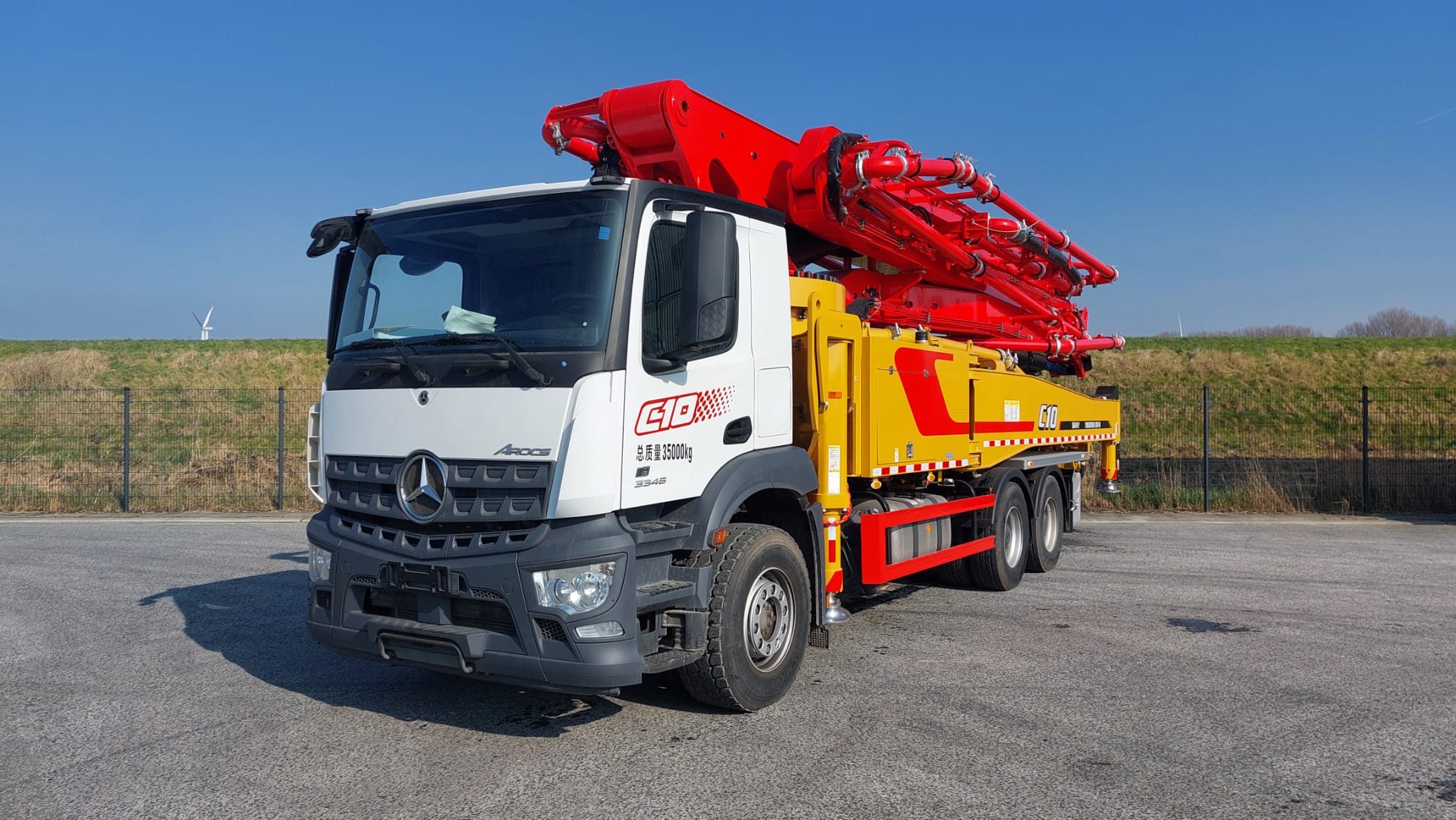 Mercedes Arocs 3346 6×4 &amp; Sany SYM5350THBFB 520C-10A concrete pump
